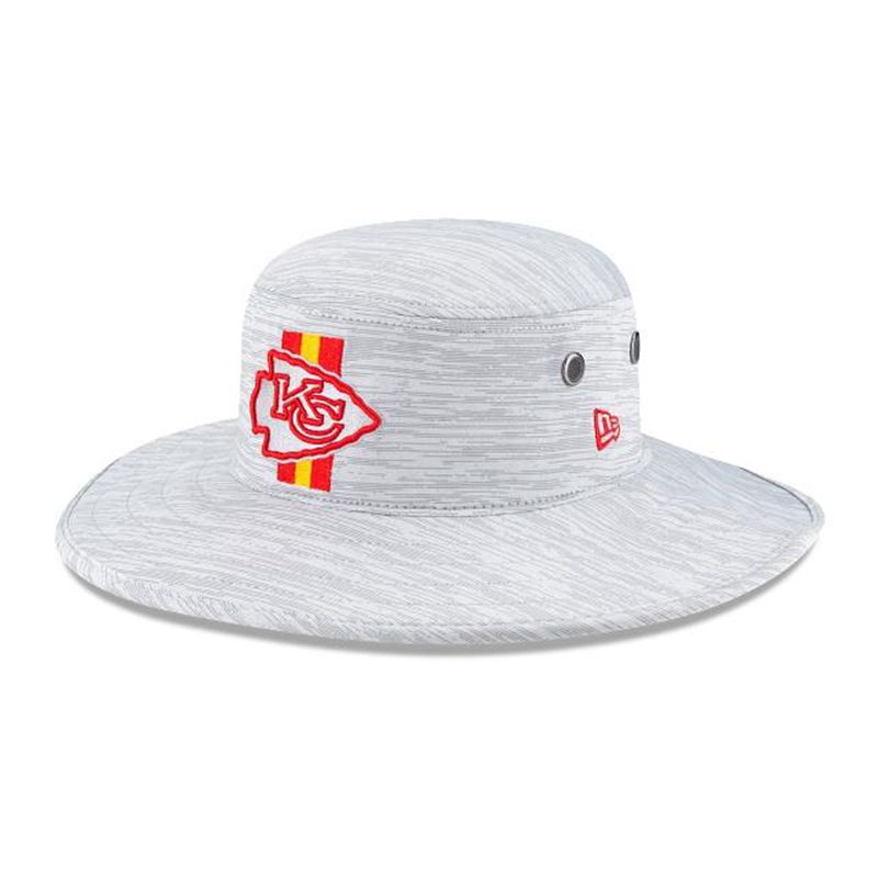 NFL Kansas City Chiefs Official Training Panama (BVG7485) - Red New Era Bucket Hats